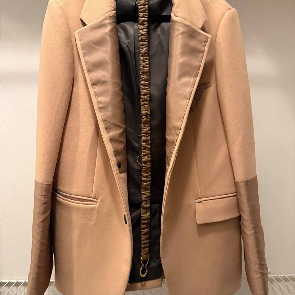 BOTTEGA VENETA WOMEN'S CAMEL/CARAMEL SINGLE-BREASTED JACKET